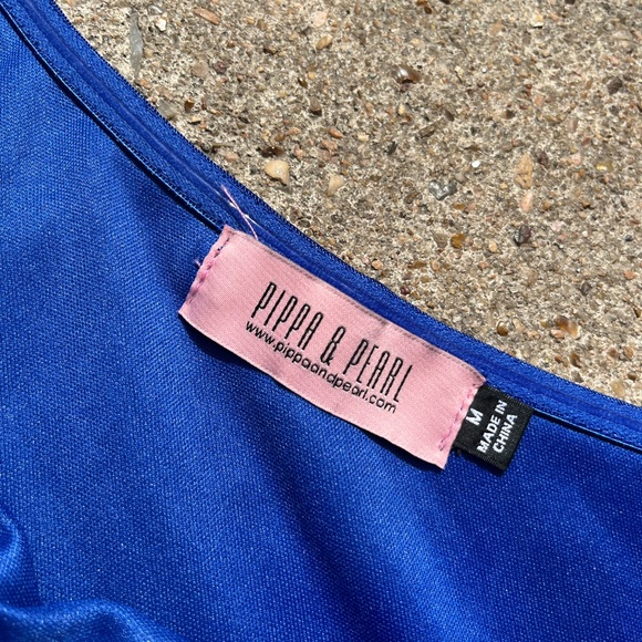 Parker One-Shoulder Cobalt Blue Sheath Dress - Picture 2 of 4